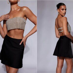 MESHKI Valerie Diamante Bandeau - Gold Size M